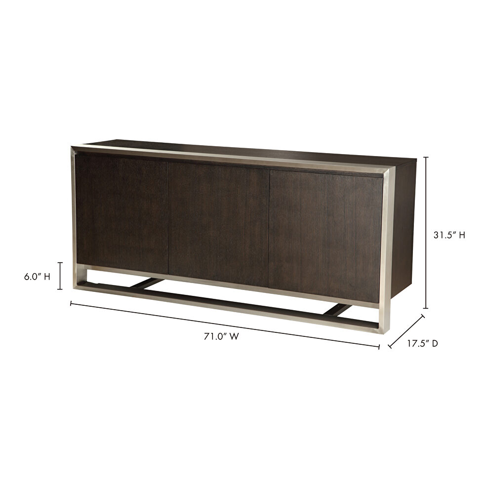 Modern sideboard dark brown by Moe's Home Collection additional picture 2