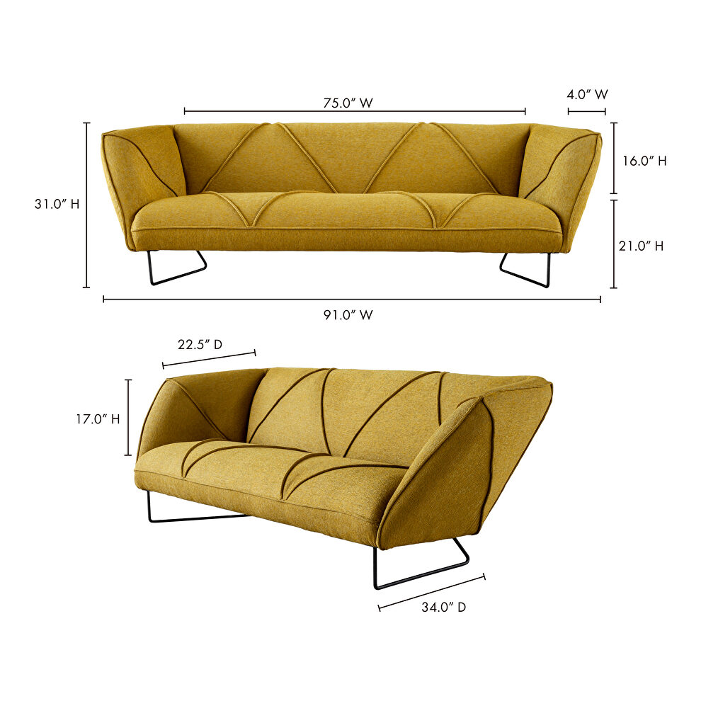 Modern sofa dijon by Moe's Home Collection additional picture 2