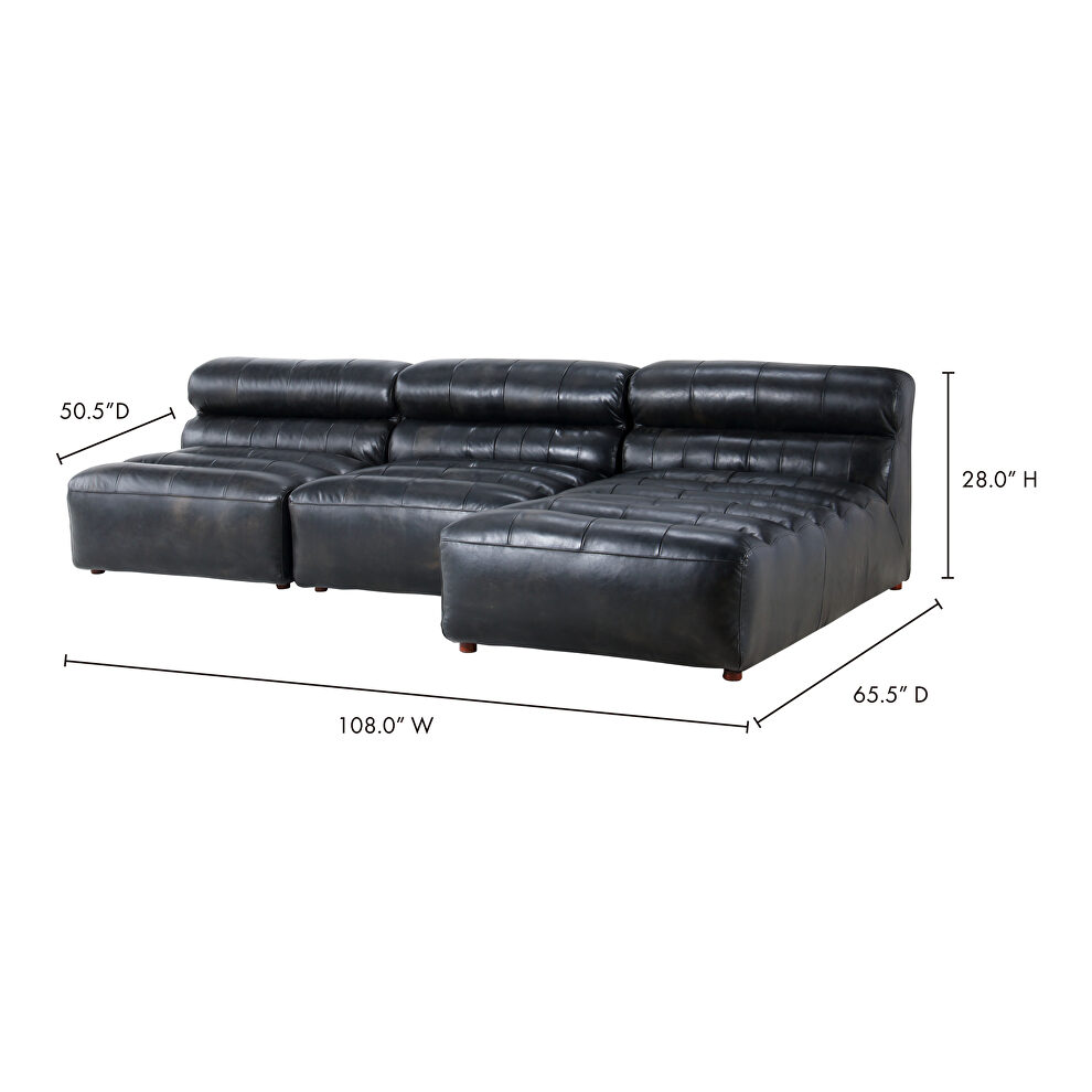 Contemporary signature modular sectional antique black by Moe's Home Collection additional picture 2
