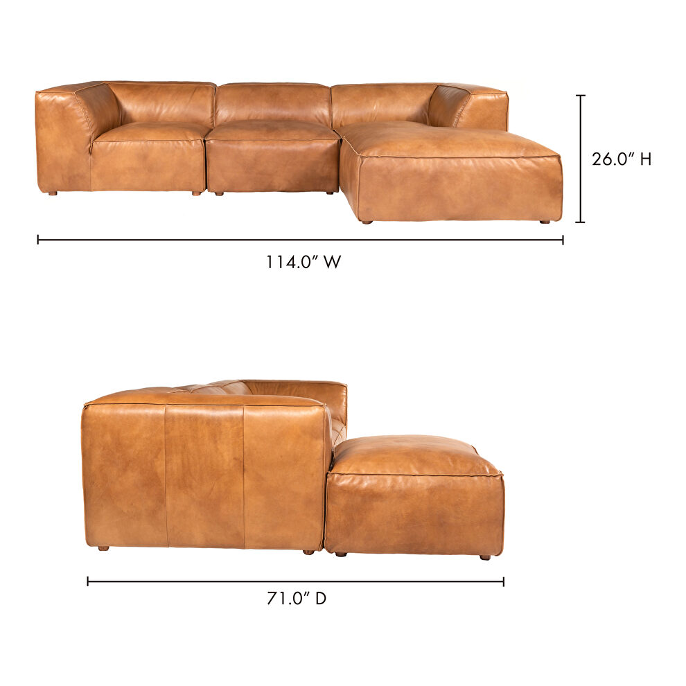 Scandinavian lounge modular sectional tan by Moe's Home Collection additional picture 2