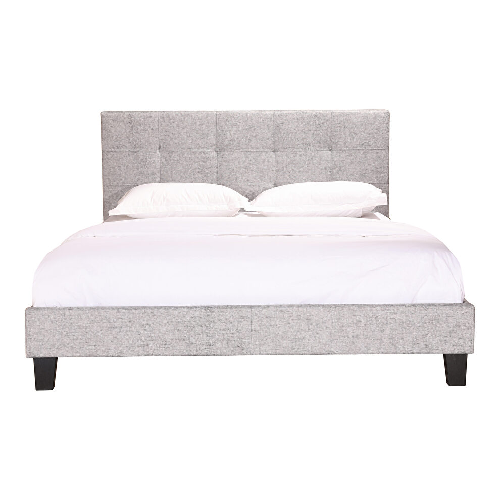 Contemporary queen bed light gray fabric by Moe's Home Collection additional picture 6
