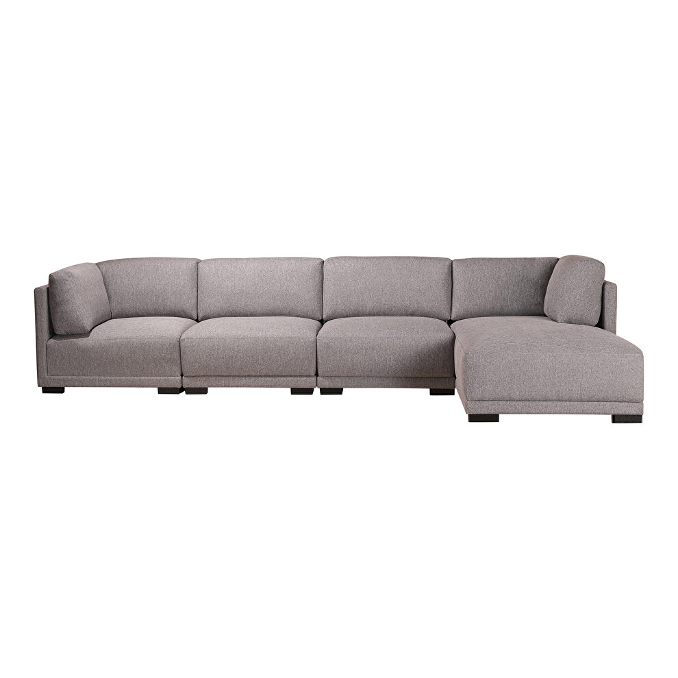 Contemporary modular sectional right gray by Moe's Home Collection additional picture 4