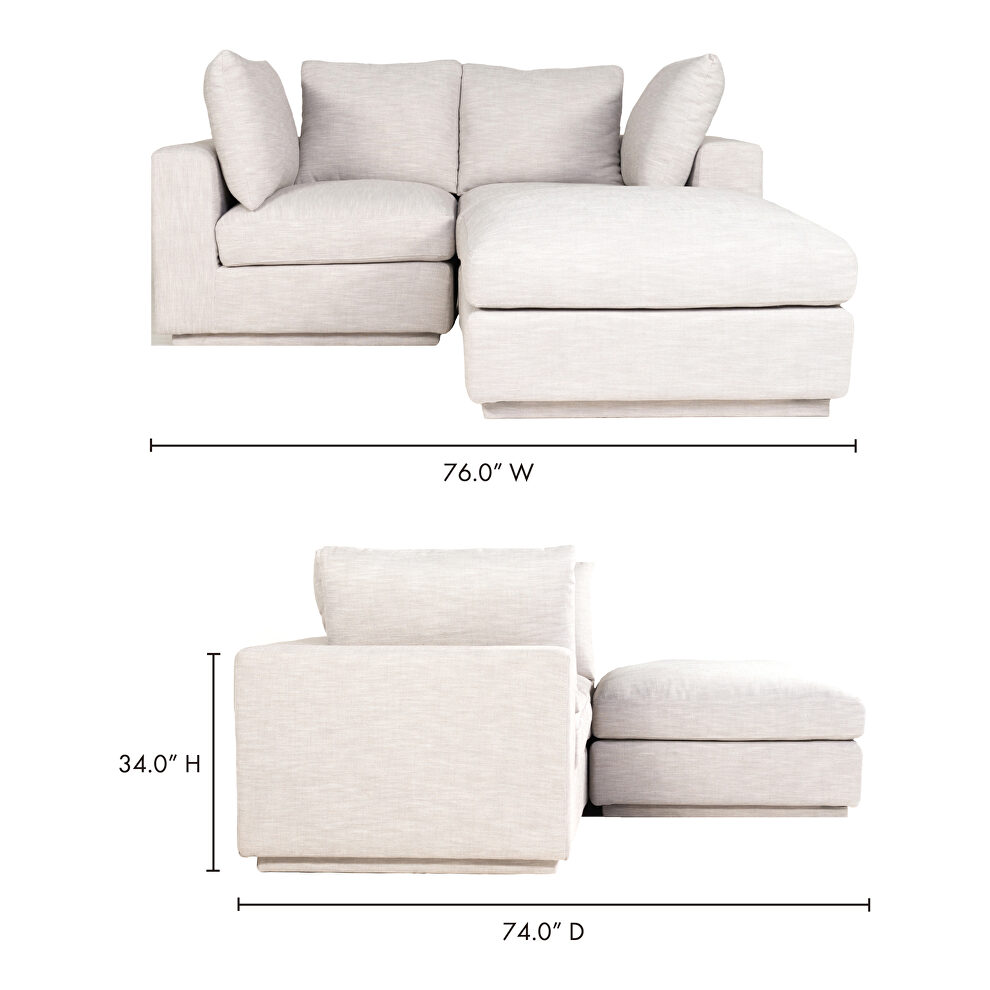 Scandinavian nook modular sectional taupe by Moe's Home Collection additional picture 4