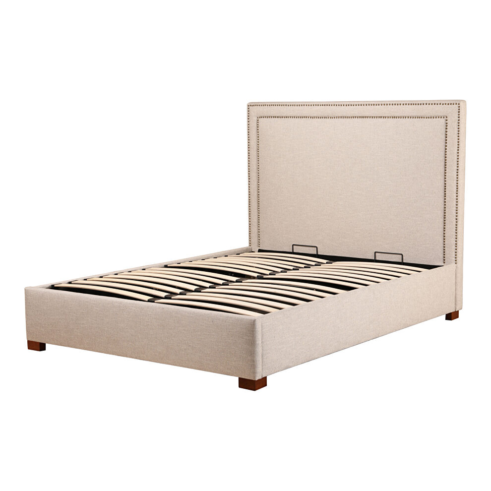 Contemporary storage bed queen ecru by Moe's Home Collection additional picture 11