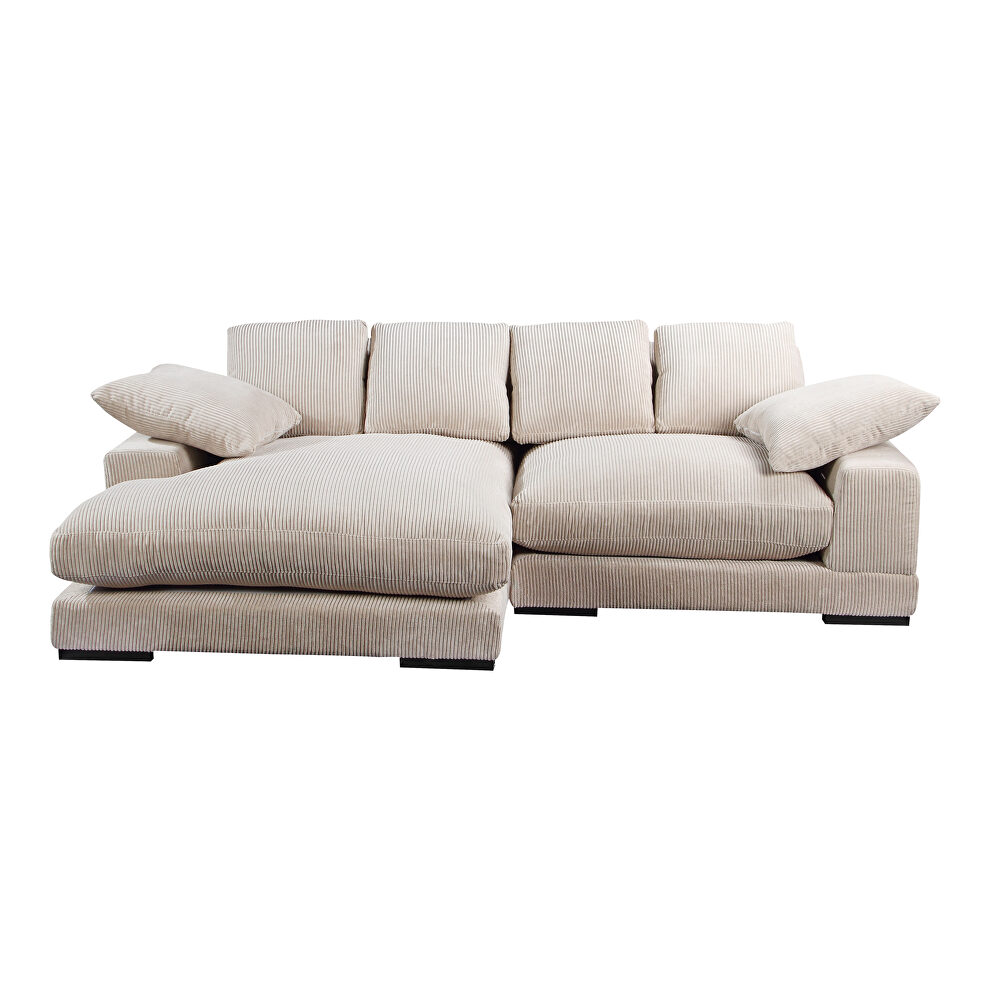 Contemporary reversible sectional in corduroy fabric by Moe's Home Collection additional picture 5