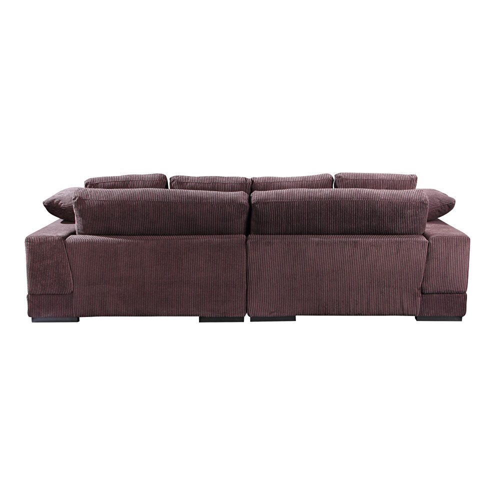 Contemporary reversible sectional in corduroy fabric by Moe's Home Collection additional picture 2