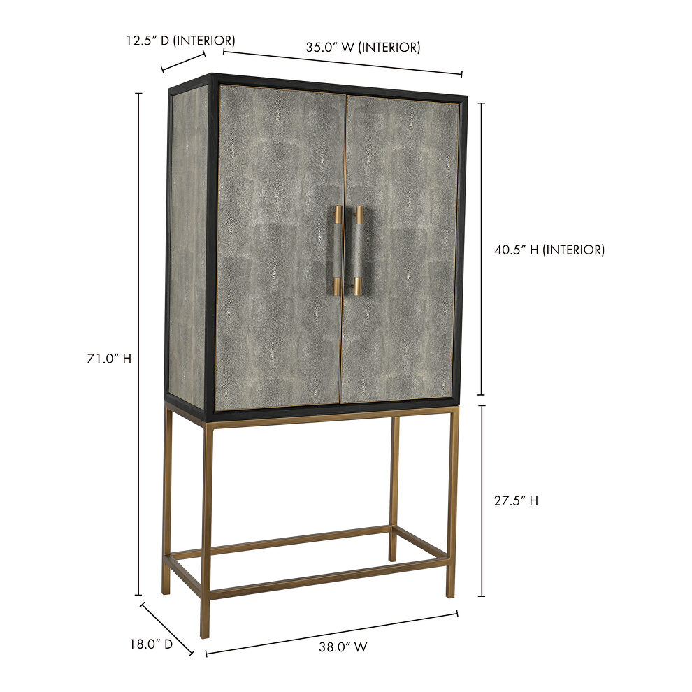 Art deco bar cabinet by Moe's Home Collection additional picture 4