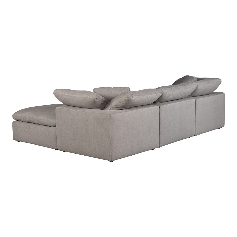 Scandinavian lounge modular sectional livesmart fabric light gray by Moe's Home Collection additional picture 4