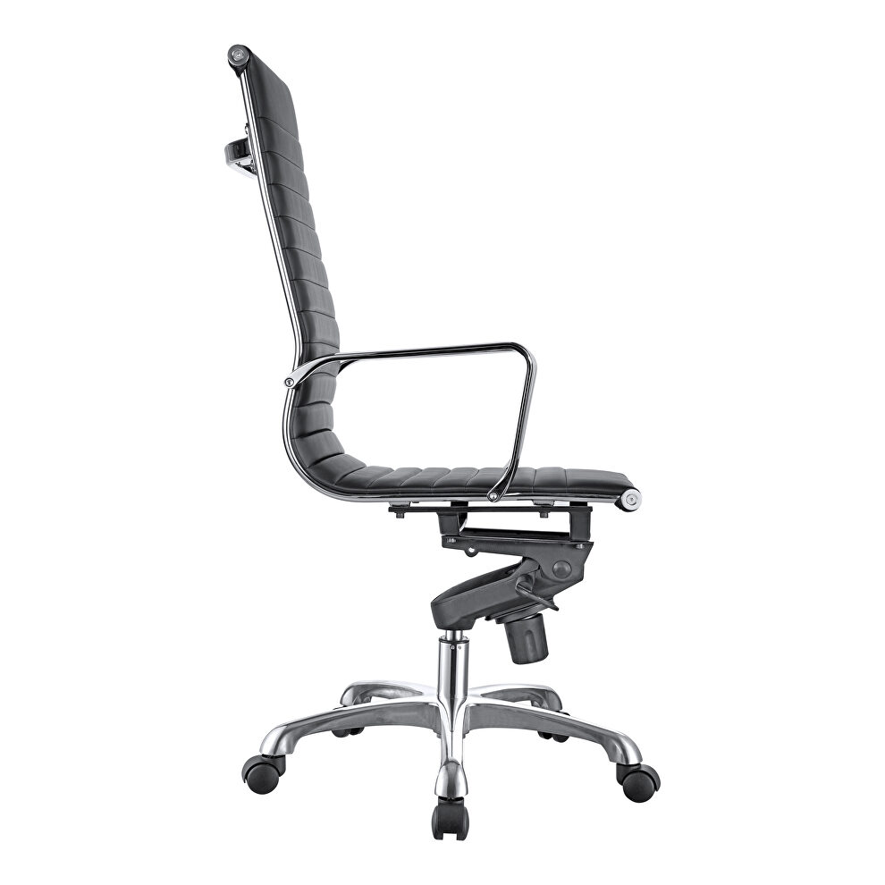 Contemporary swivel office chair high back black by Moe's Home Collection additional picture 4