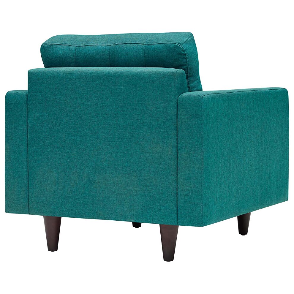 Quality teal fabric upholstered armchair by Modway additional picture 2