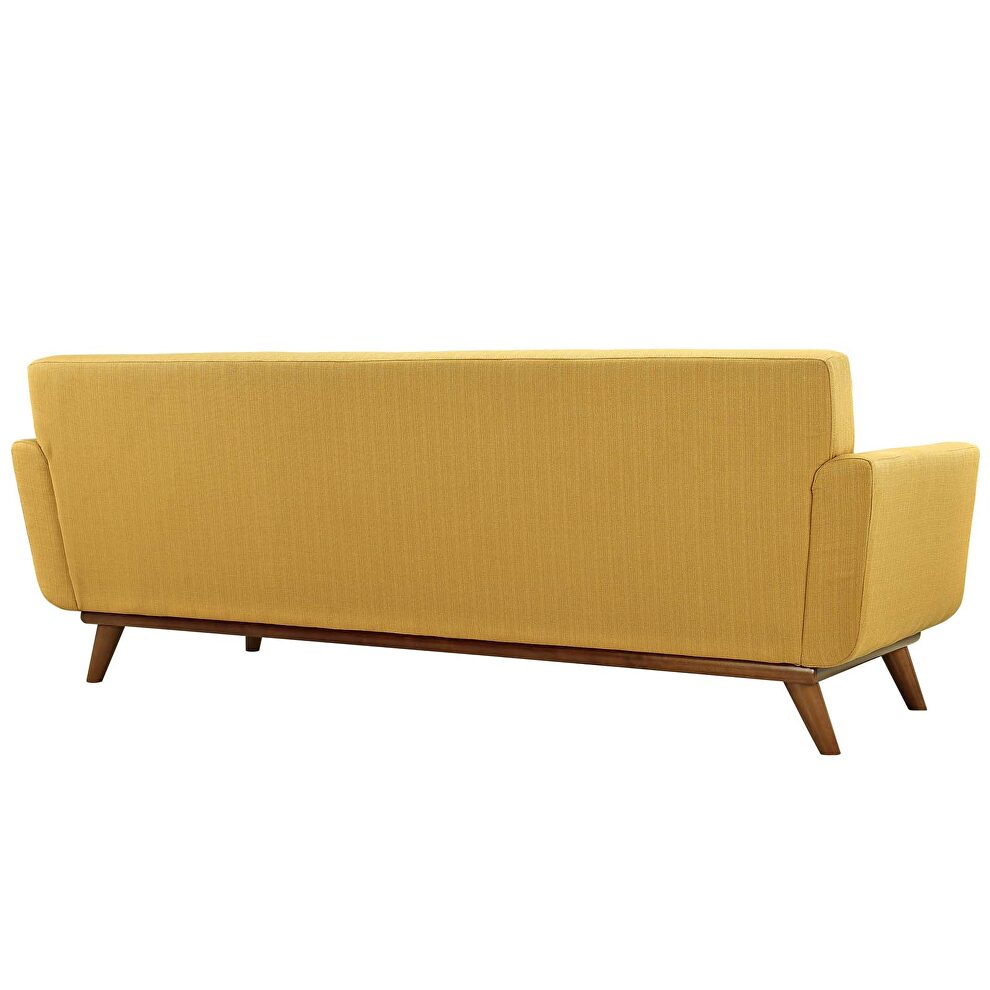 Upholstered fabric tufted back sofa in citrus by Modway additional picture 5