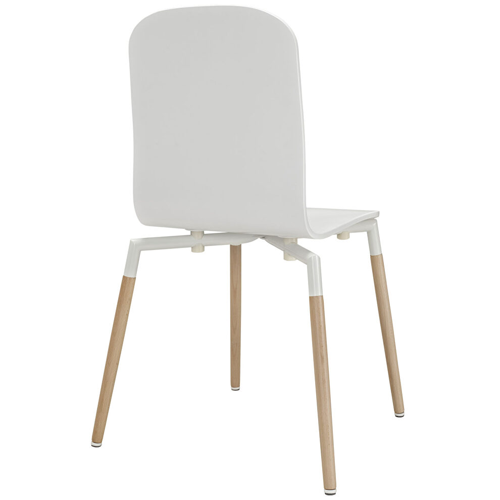 Dining chairs and table wood set of 5 in white by Modway additional picture 3