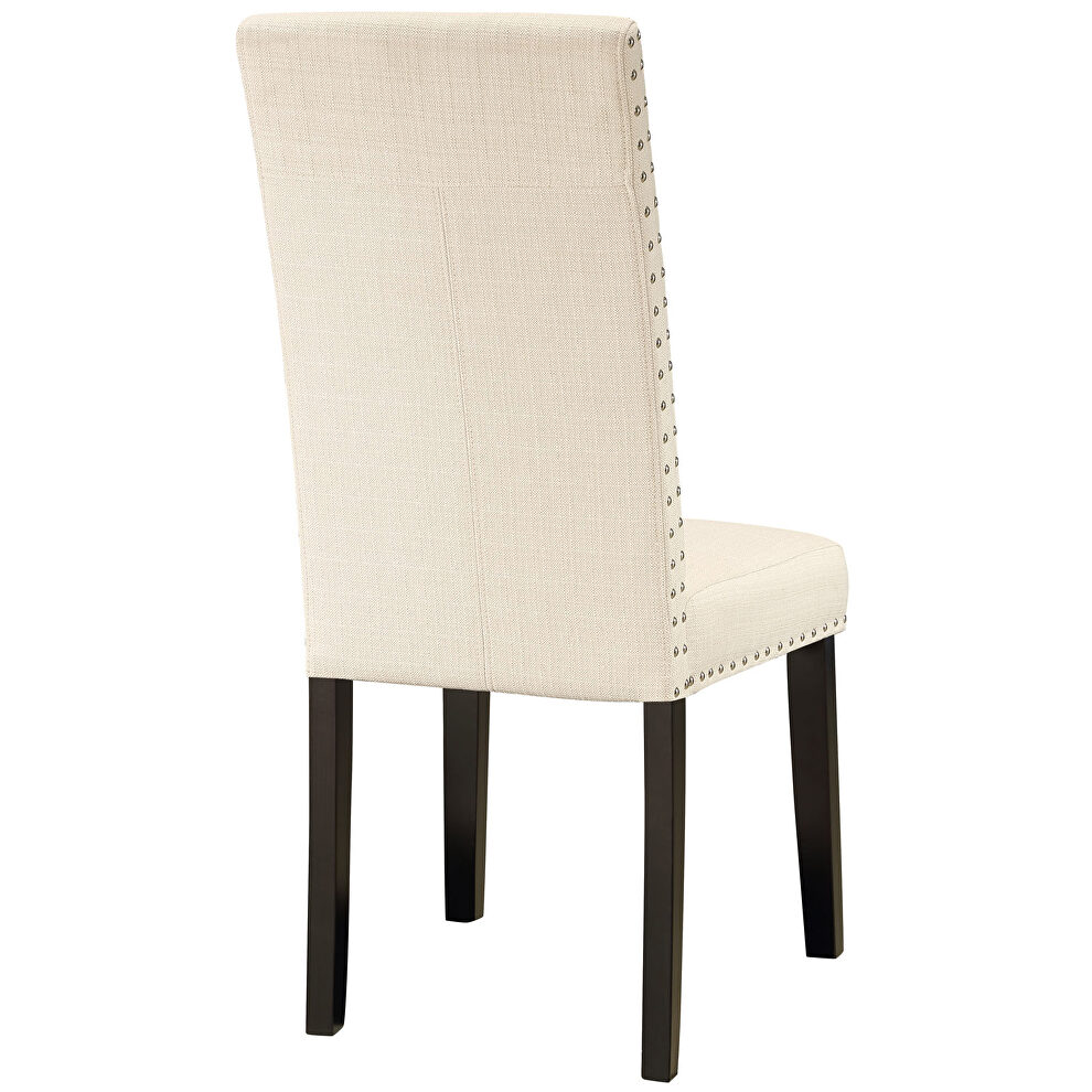 Dining upholstered fabric side chair in beige by Modway additional picture 4