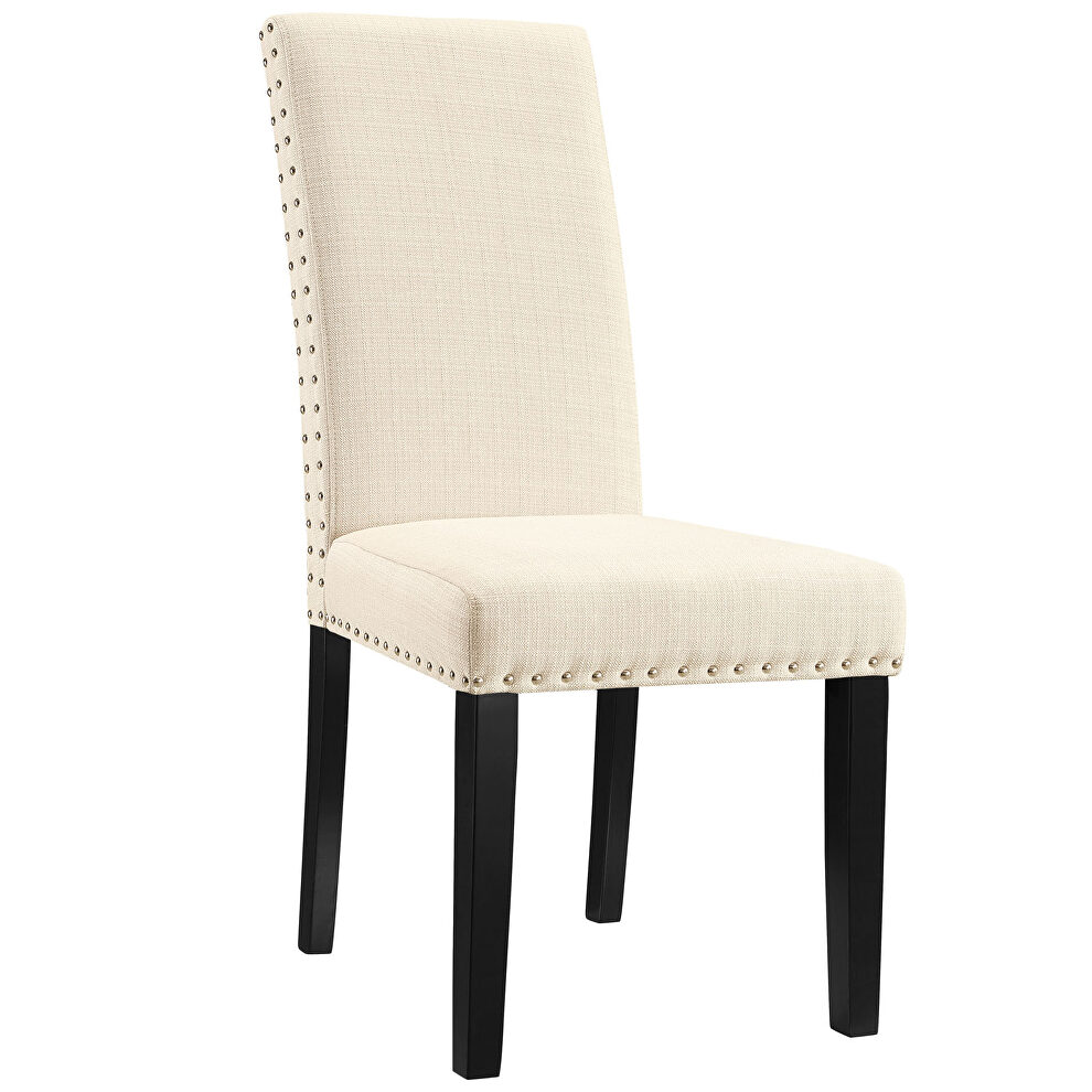 Dining upholstered fabric side chair in beige by Modway additional picture 6