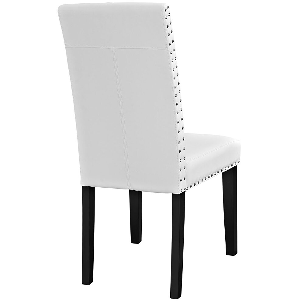 Dining faux leather side chair in white by Modway additional picture 6