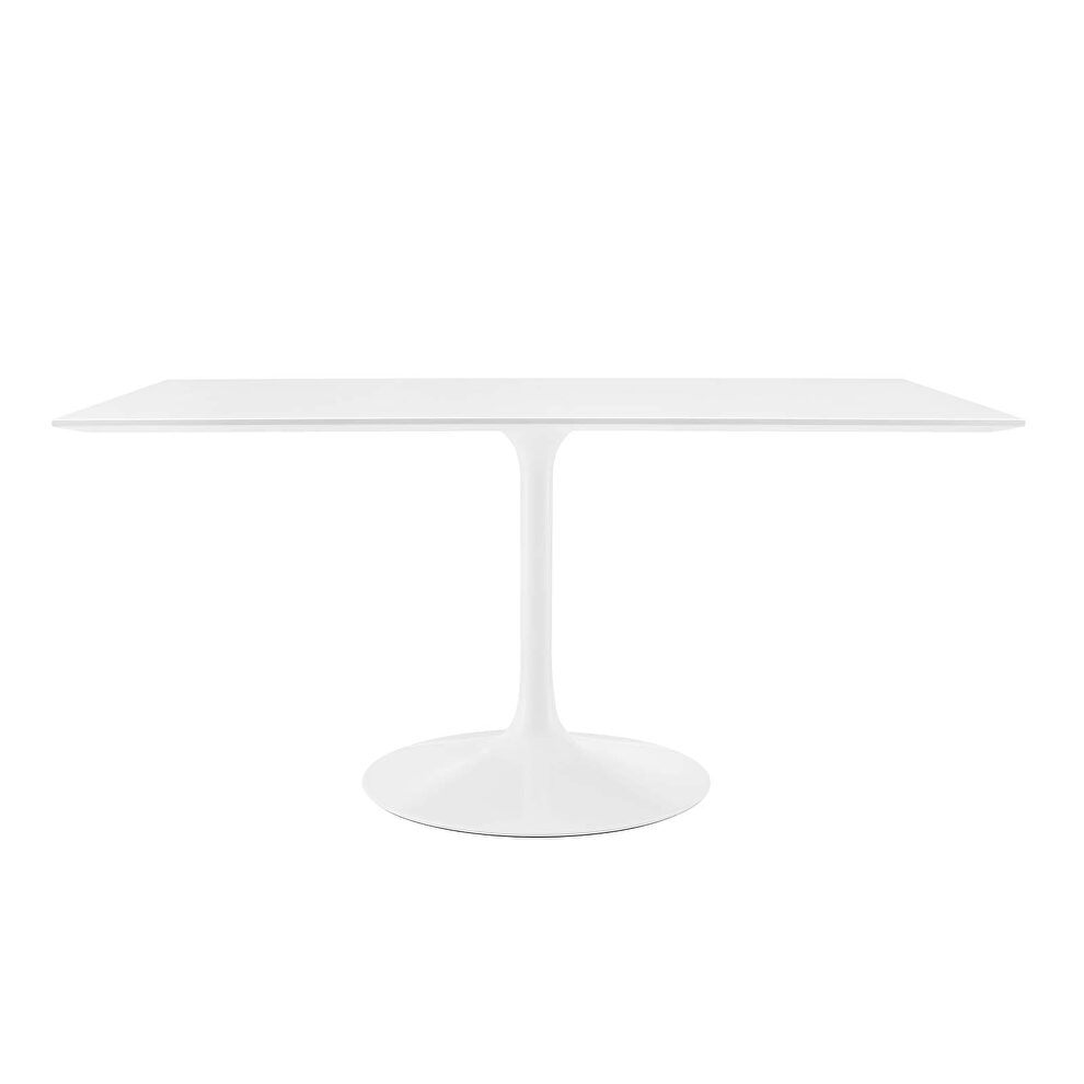 Rectangle wood dining table in white by Modway additional picture 3