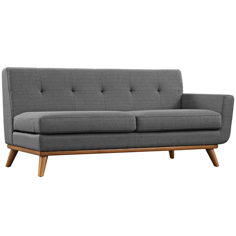 Left-facing sectional sofa in gray by Modway additional picture 3