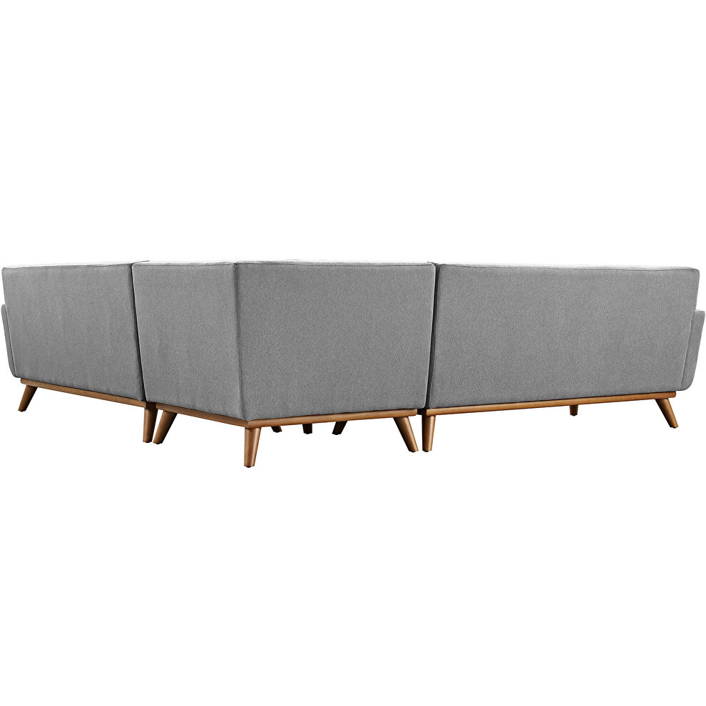 L-shaped sectional sofa in expectation gray by Modway additional picture 5