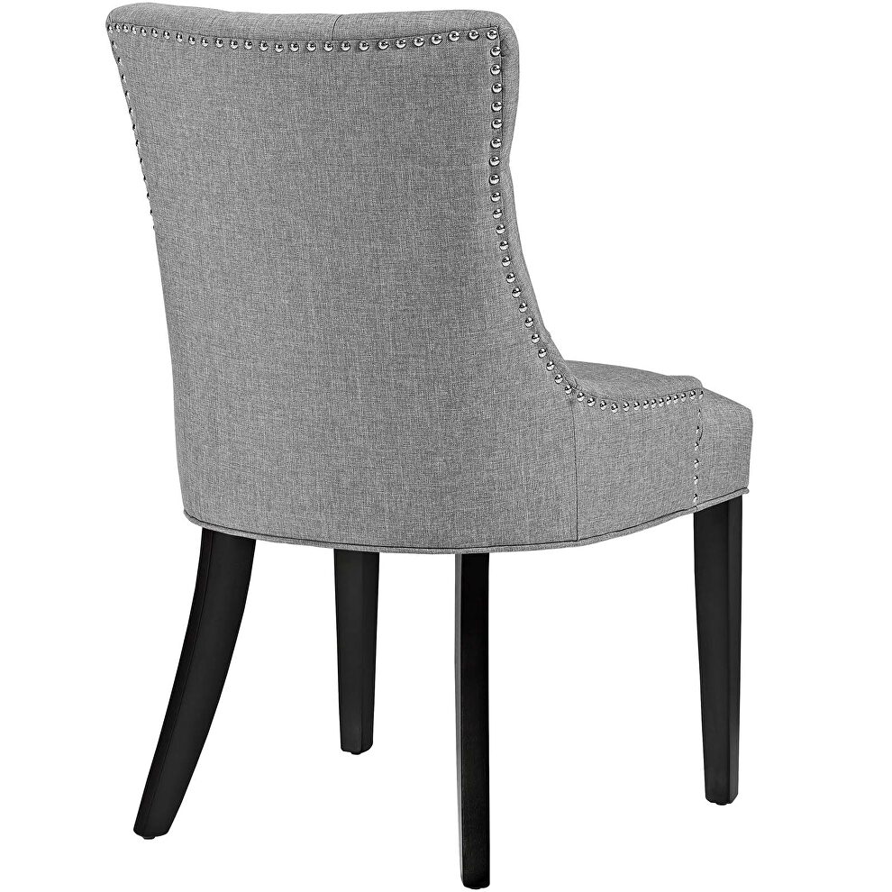 Tufted fabric dining side chair in light gray by Modway additional picture 2