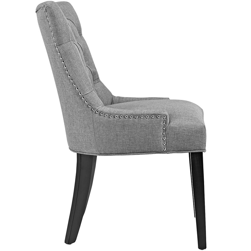 Tufted fabric dining side chair in light gray by Modway additional picture 3