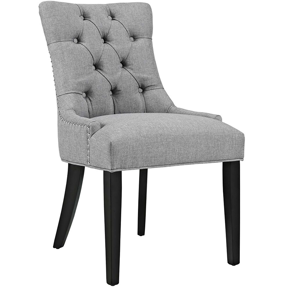 Tufted fabric dining side chair in light gray by Modway additional picture 4