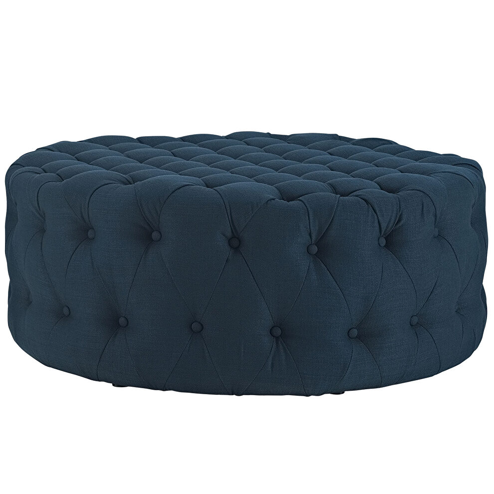 Upholstered fabric ottoman in azure by Modway additional picture 3
