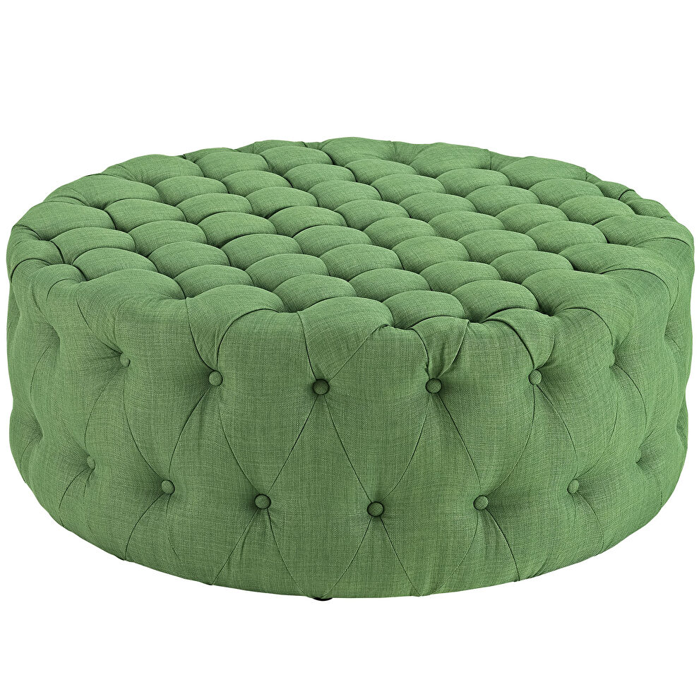 Upholstered fabric ottoman in kelly green by Modway additional picture 2