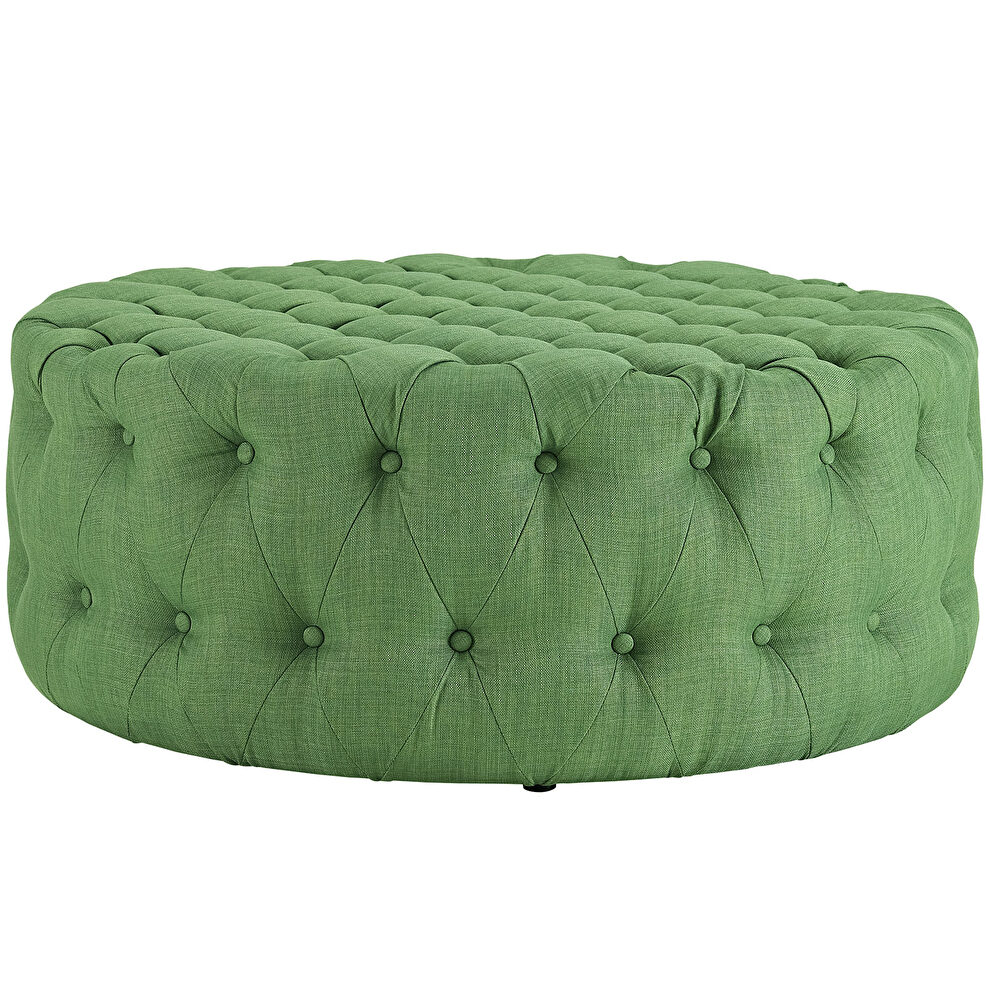 Upholstered fabric ottoman in kelly green by Modway additional picture 3