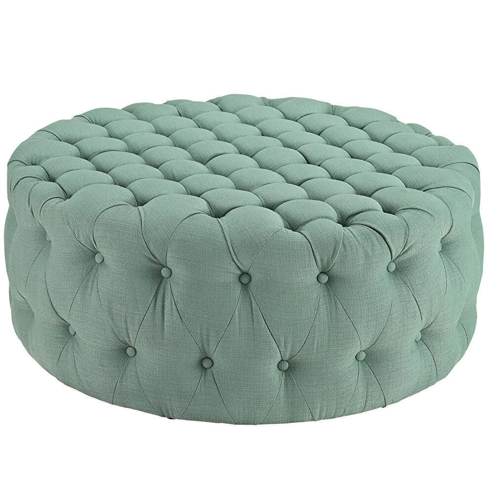 Upholstered fabric ottoman in laguna by Modway additional picture 2