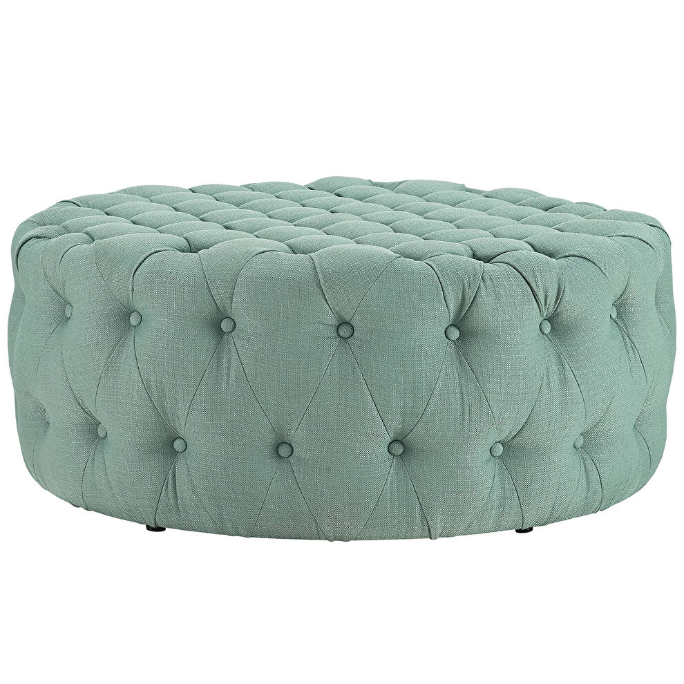 Upholstered fabric ottoman in laguna by Modway additional picture 3