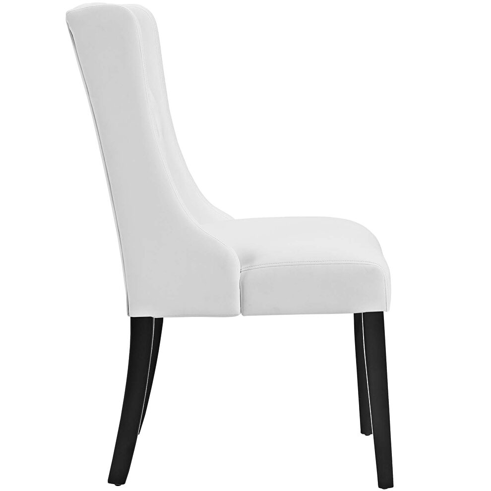 Vinyl dining chair in white by Modway additional picture 3