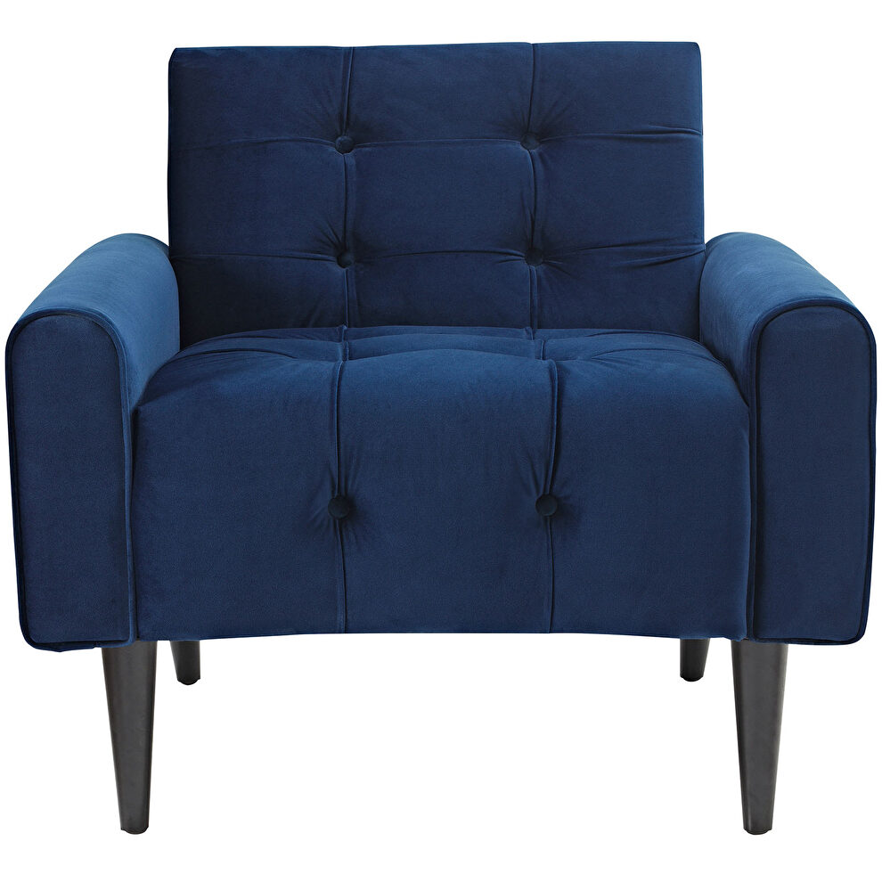 Performance velvet chair in navy by Modway additional picture 5