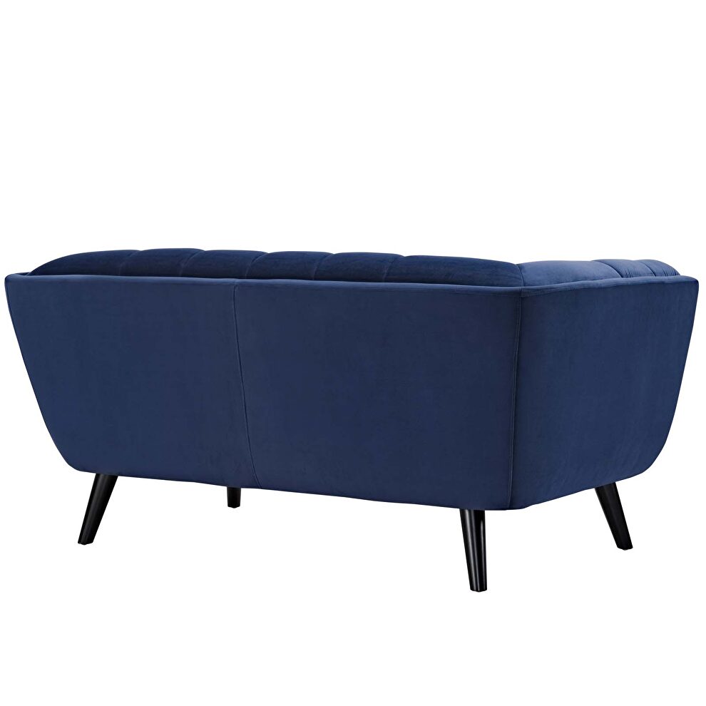 Performance velvet loveseat in navy by Modway additional picture 2