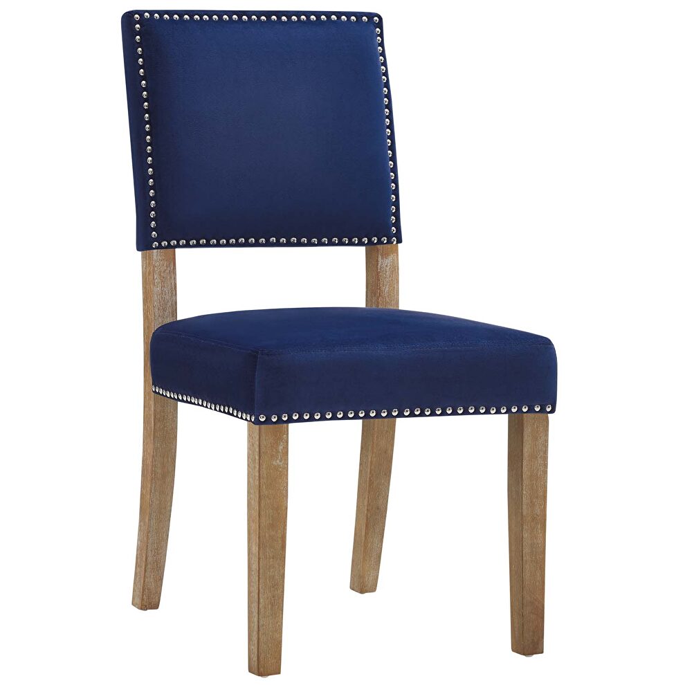Wood dining chair in navy by Modway additional picture 2