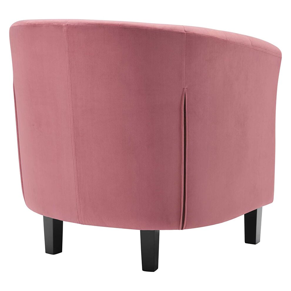 Performance velvet armchair in dusty rose by Modway additional picture 5