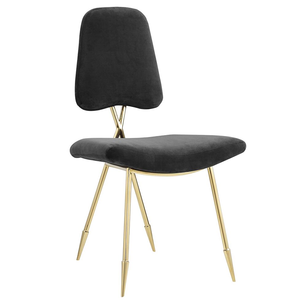 Performance velvet dining side chair in black by Modway additional picture 2