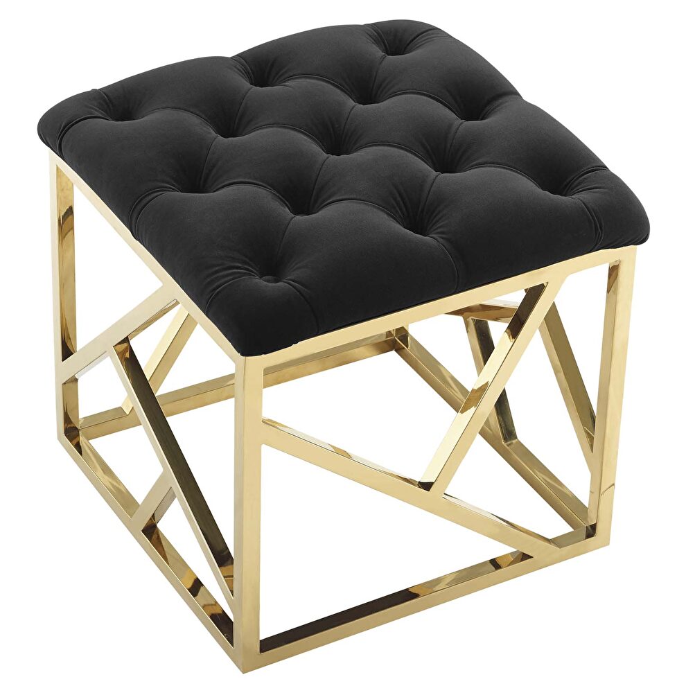 Ottoman in gold black by Modway additional picture 4