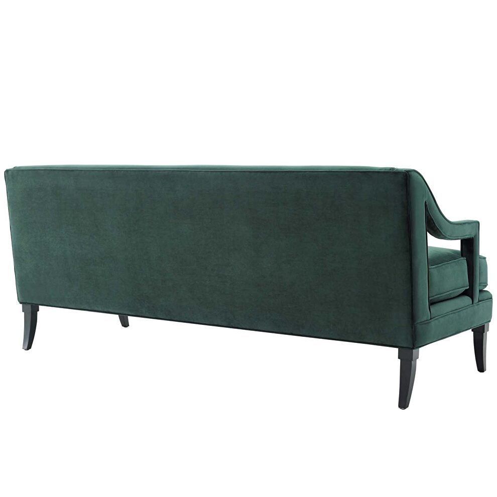 Button tufted performance velvet sofa in green by Modway additional picture 4