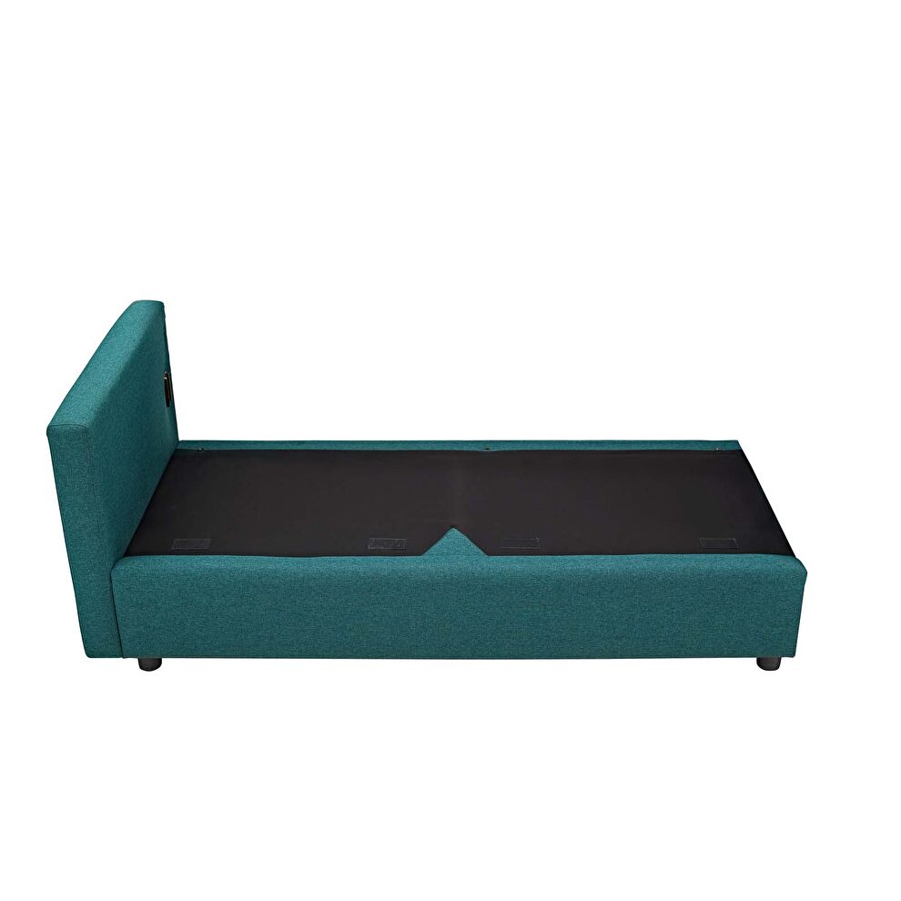Upholstered fabric sofa in teal by Modway additional picture 5