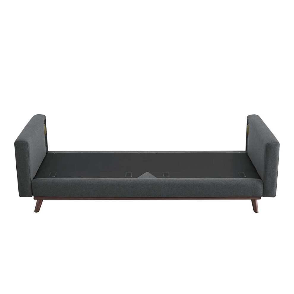 Upholstered fabric sofa in gray by Modway additional picture 6