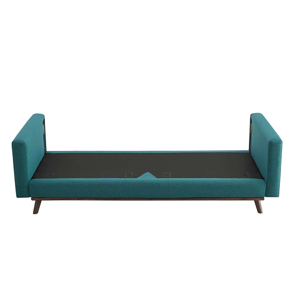 Upholstered fabric sofa in teal by Modway additional picture 6