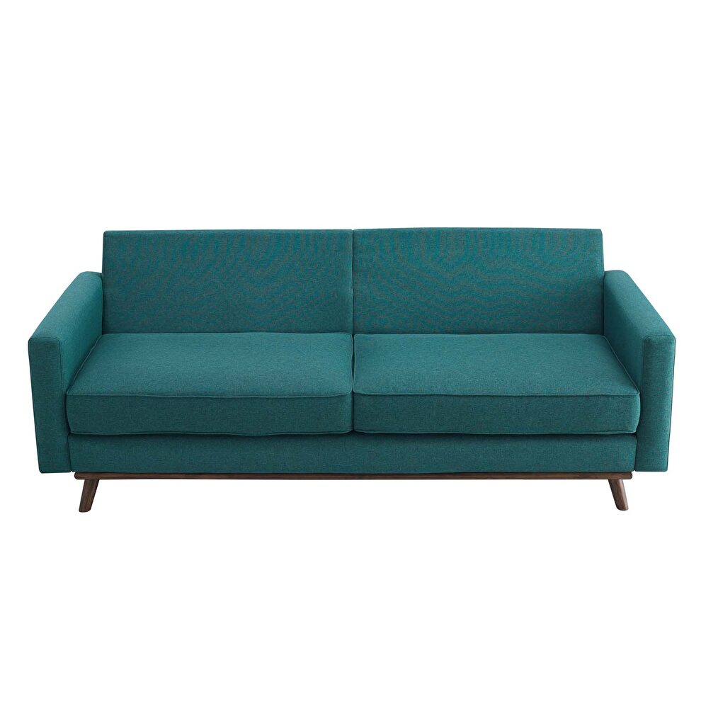 Upholstered fabric sofa in teal by Modway additional picture 9