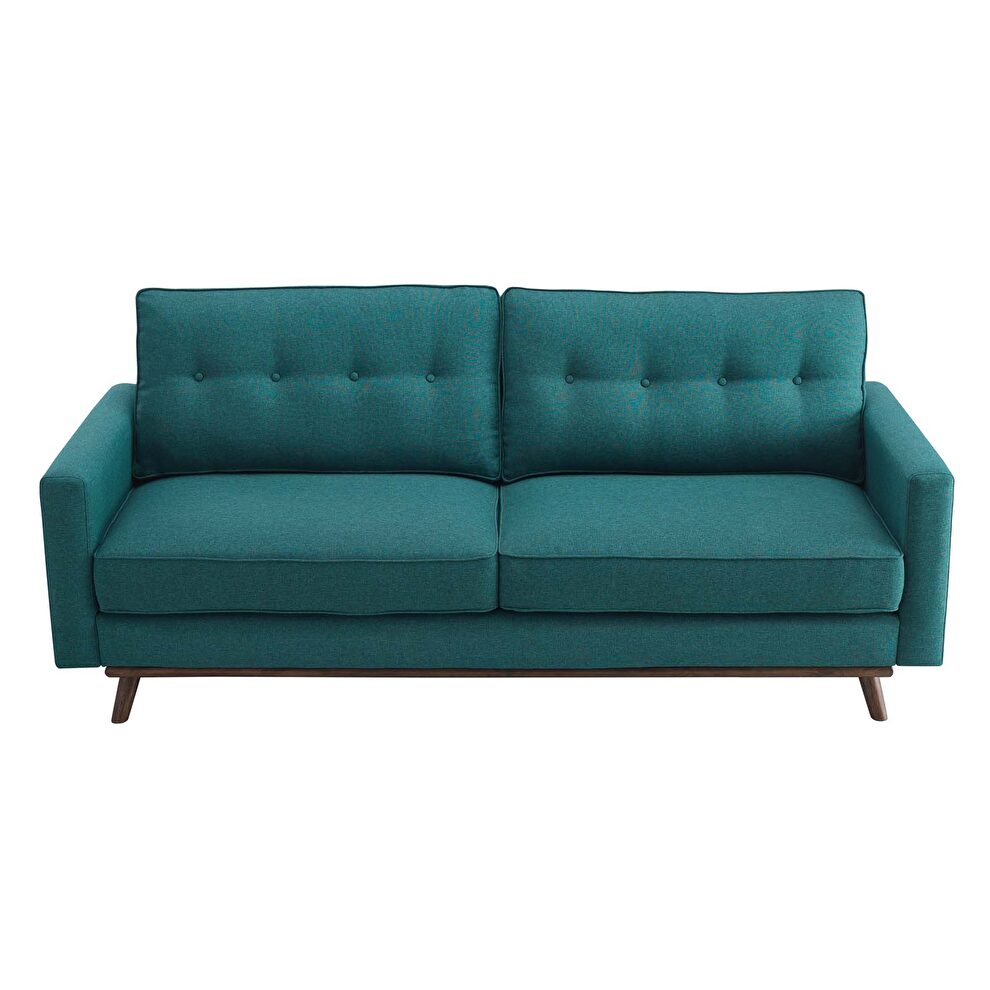 Upholstered fabric sofa in teal by Modway additional picture 10