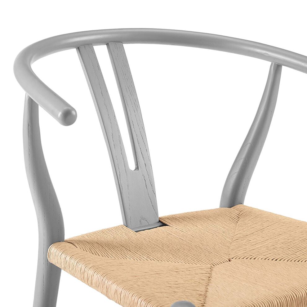 Dining wood side chair in light gray by Modway additional picture 4