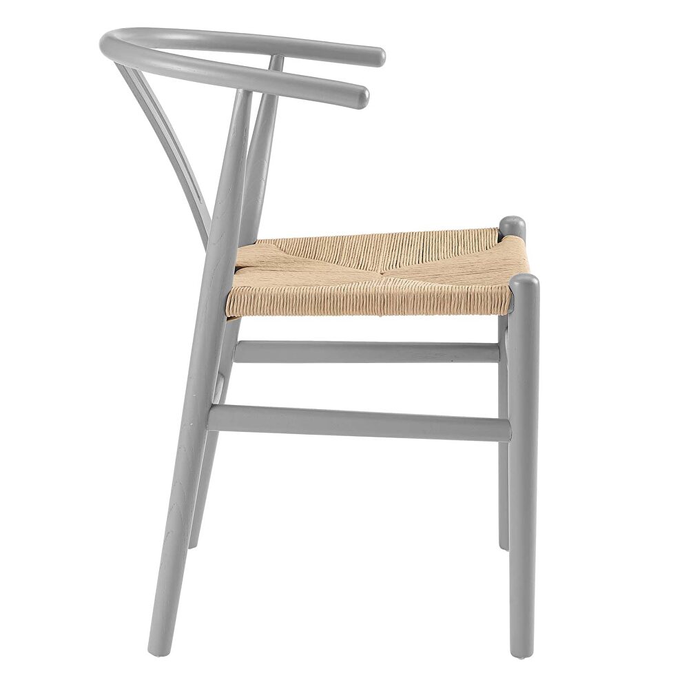 Dining wood side chair in light gray by Modway additional picture 6