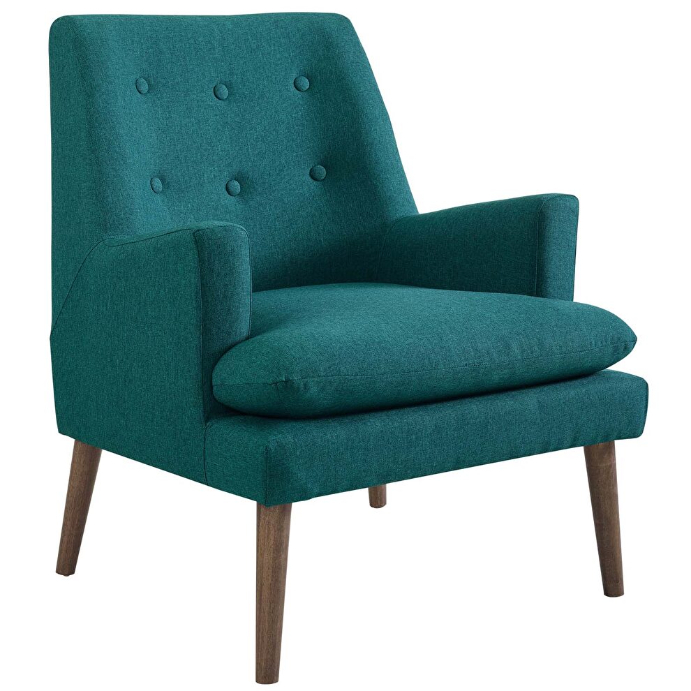Leisure upholstered lounge chair in teal by Modway additional picture 2