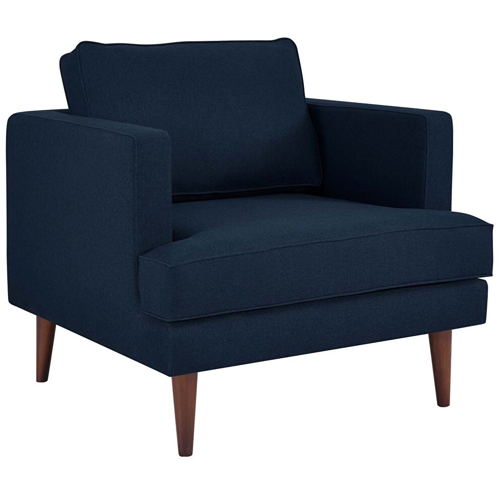 Upholstered fabric armchair in blue by Modway additional picture 5