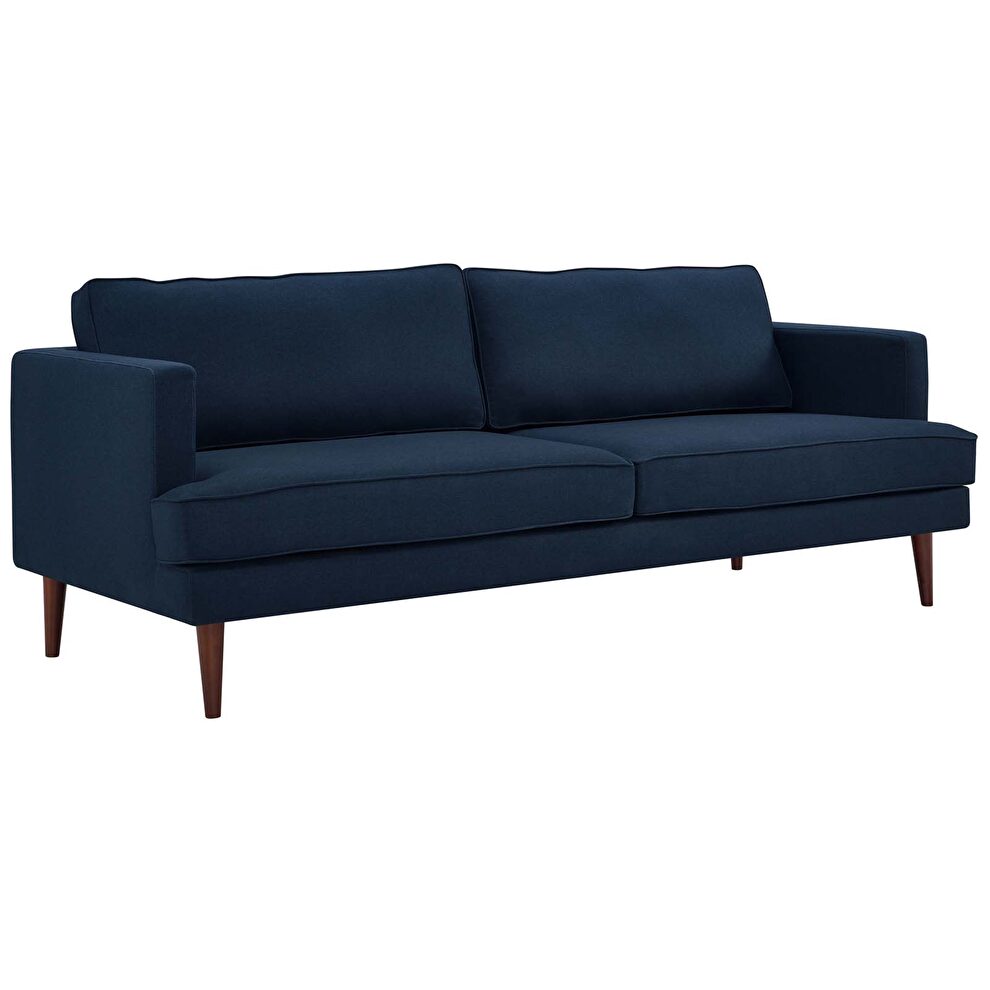 Upholstered fabric sofa in blue by Modway additional picture 3