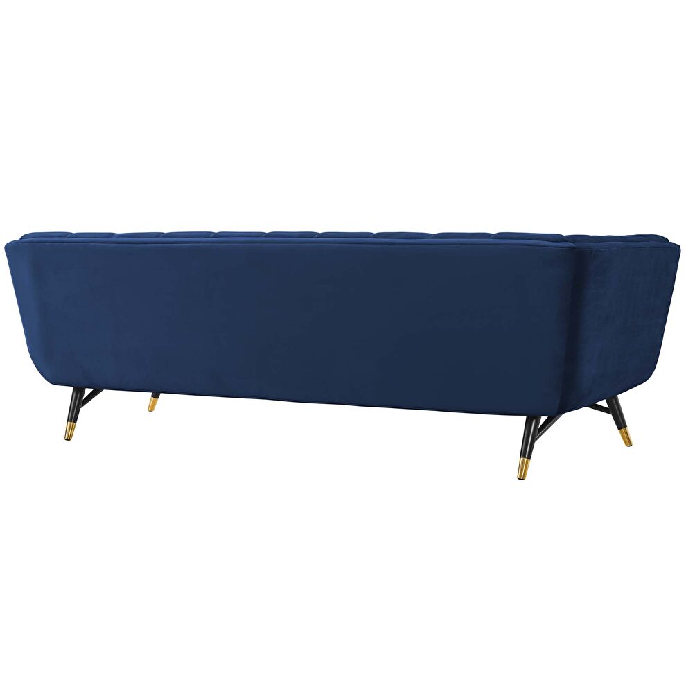 Performance velvet sofa in midnight blue by Modway additional picture 4