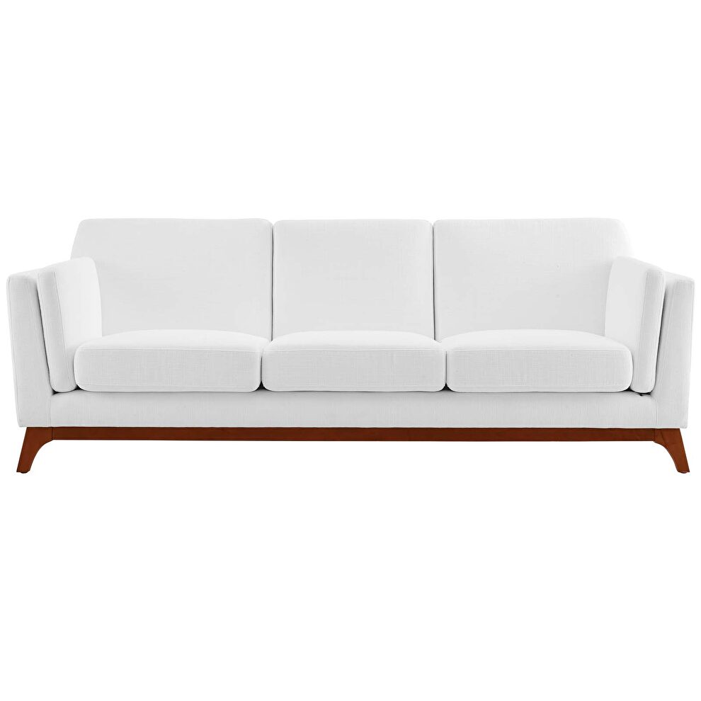Upholstered fabric sofa in white by Modway additional picture 2